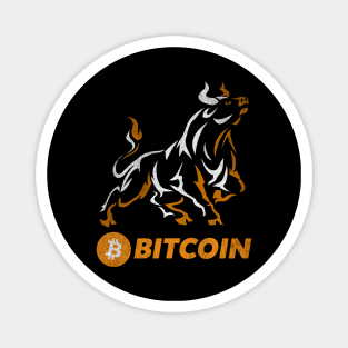 Bull Market Bitcoin BTC Coin To The Moon Crypto Token Cryptocurrency Wallet Birthday Gift For Men Women Kids Magnet